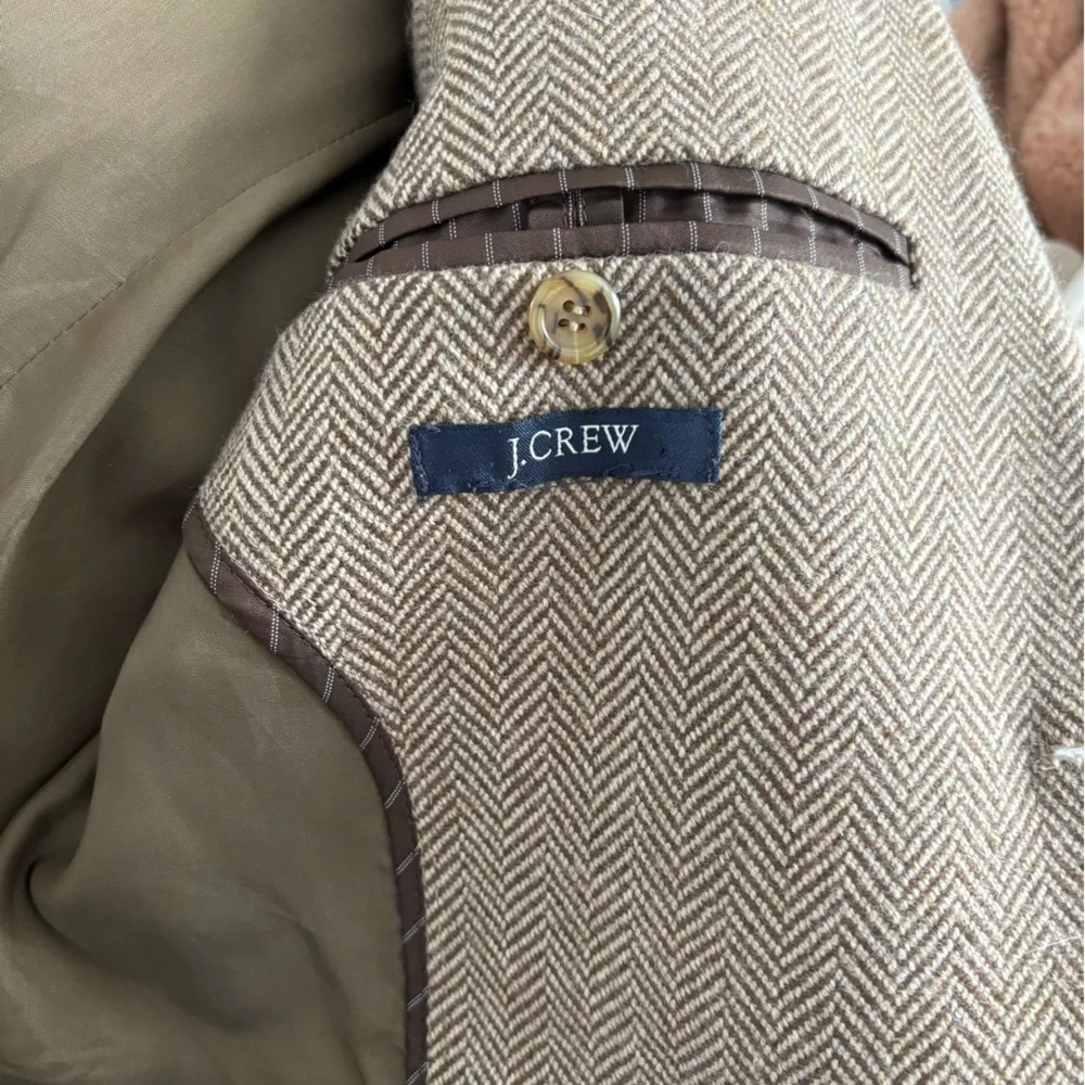 J. Crew Men’s Herringbone Wool Blazer
